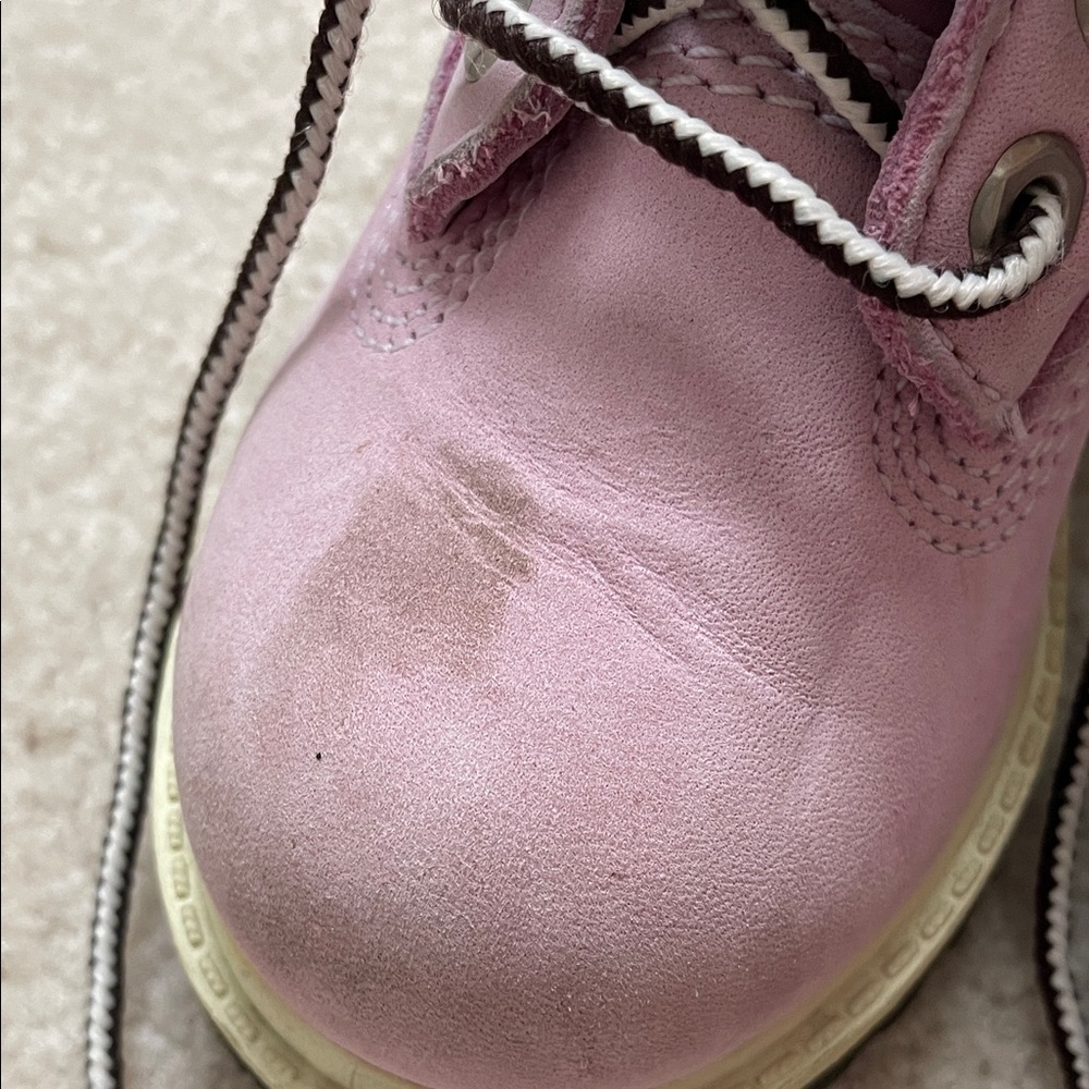 Kids Timberland Pinkish Lavender Lace-Up Ankle Boots - Picture 3 of 7